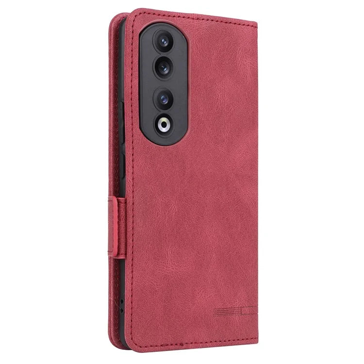 For Honor 90 Pro Case Hardware Decor Leather Flip Phone Cover