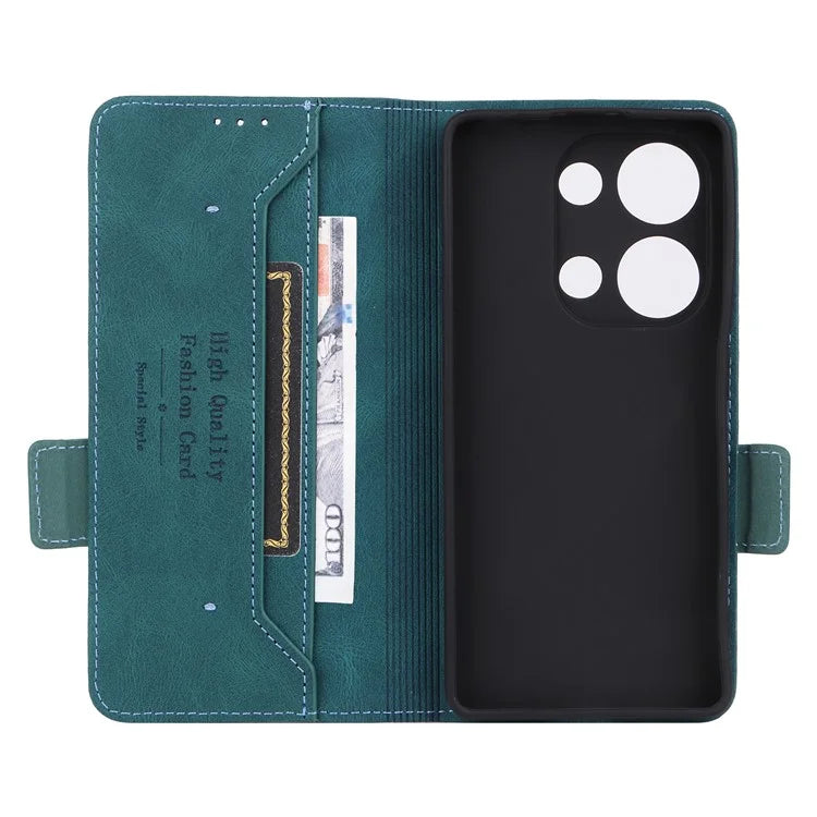 For Xiaomi Redmi Note 13 Pro 4G / Poco M6 Pro 4G Case PU Leather Folio Wallet Phone Cover