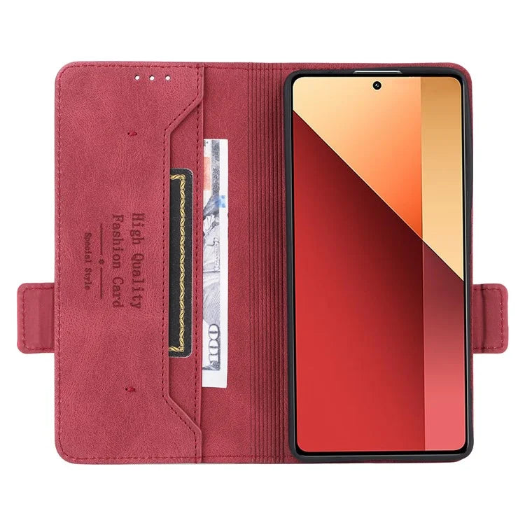 For Xiaomi Redmi Note 13 Pro 4G / Poco M6 Pro 4G Case PU Leather Folio Wallet Phone Cover