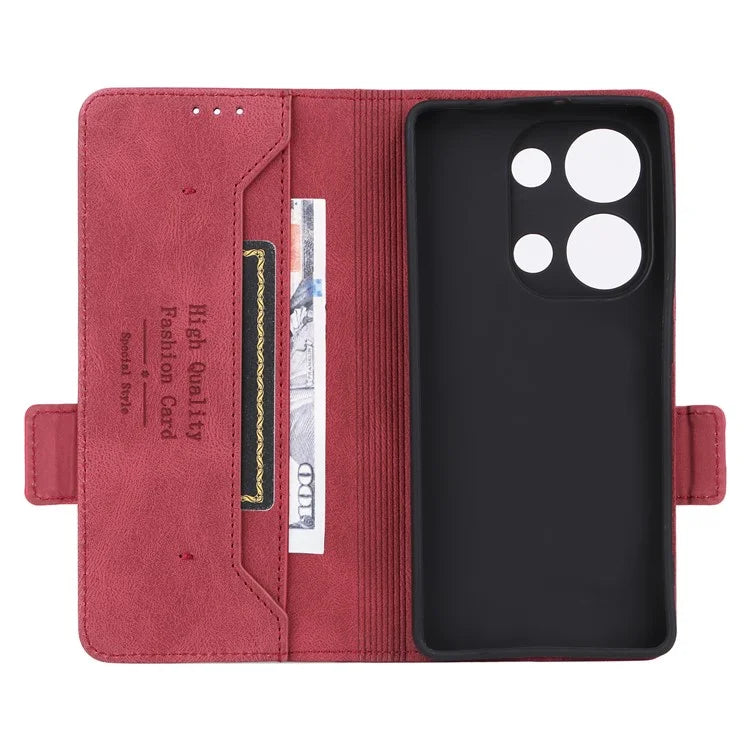 For Xiaomi Redmi Note 13 Pro 4G / Poco M6 Pro 4G Case PU Leather Folio Wallet Phone Cover