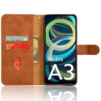 For Xiaomi Redmi A3 Case PU Leather Skin Touch Feeling Wallet Phone Cover