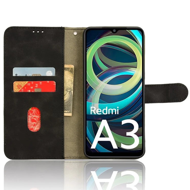 For Xiaomi Redmi A3 Case PU Leather Skin Touch Feeling Wallet Phone Cover