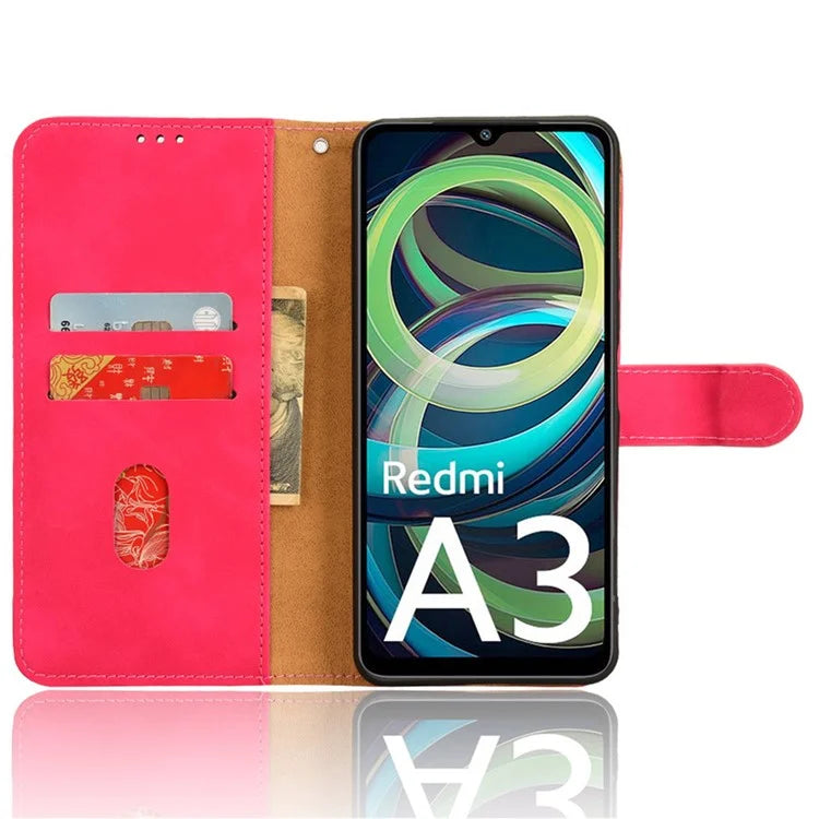 For Xiaomi Redmi A3 Case PU Leather Skin Touch Feeling Wallet Phone Cover