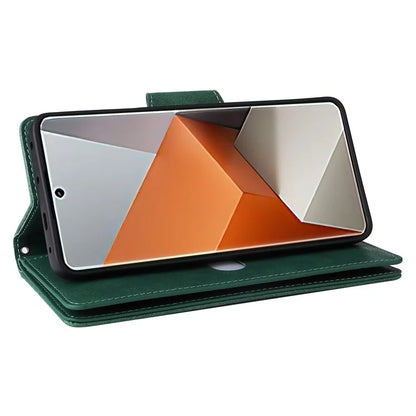 For Xiaomi Redmi Note 13 Pro+ 5G Case Rivet Decor PU Leather Wrist Strap Phone Cover