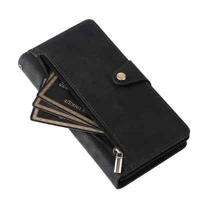 For Xiaomi Redmi Note 13 Pro+ 5G Case Rivet Decor PU Leather Wrist Strap Phone Cover