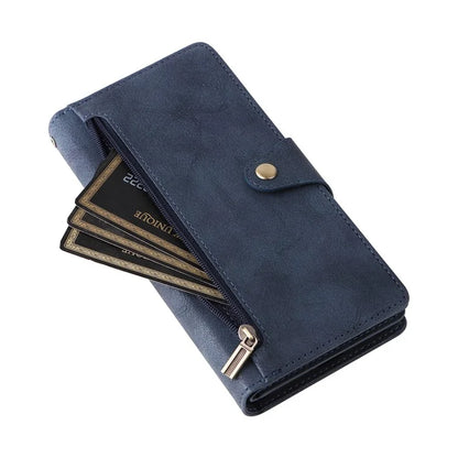 For Xiaomi Redmi Note 13 Pro+ 5G Case Rivet Decor PU Leather Wrist Strap Phone Cover