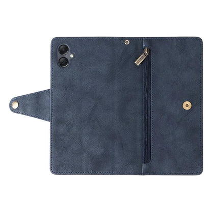 For Samsung Galaxy A05 4G Leather Case Wallet Zipper Pocket Phone Cover Rivet Decor