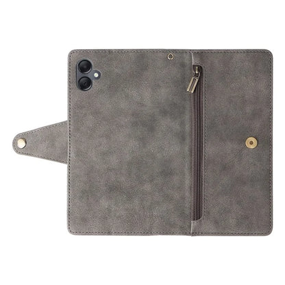 For Samsung Galaxy A05 4G Leather Case Wallet Zipper Pocket Phone Cover Rivet Decor