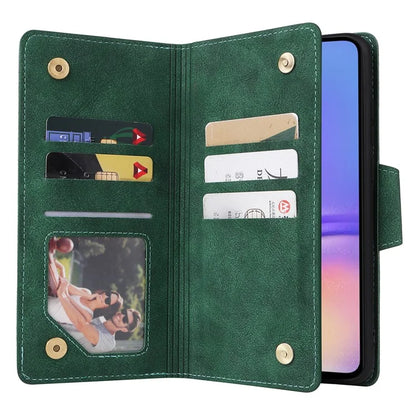 For Samsung Galaxy A05 4G Leather Case Wallet Zipper Pocket Phone Cover Rivet Decor