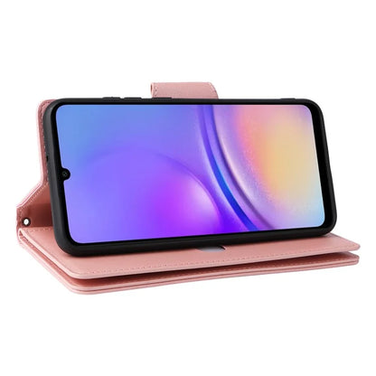 For Samsung Galaxy A05 4G Leather Case Wallet Zipper Pocket Phone Cover Rivet Decor