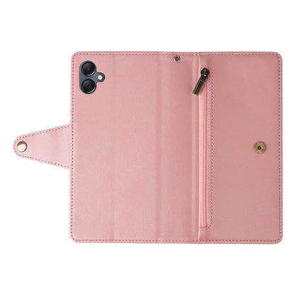 For Samsung Galaxy A05 4G Leather Case Wallet Zipper Pocket Phone Cover Rivet Decor