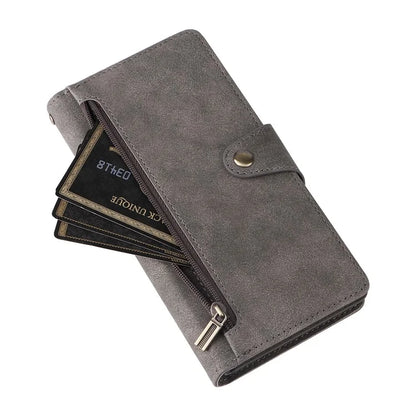 For Xiaomi 13T / 13T Pro / Redmi K60 Ultra Case Zipper Pocket PU Leather Phone Cover with Wrist Strap