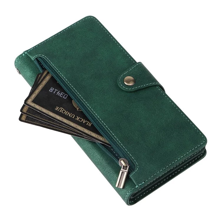 For Xiaomi 13T / 13T Pro / Redmi K60 Ultra Case Zipper Pocket PU Leather Phone Cover with Wrist Strap