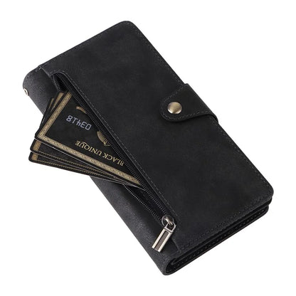 For Xiaomi 13T / 13T Pro / Redmi K60 Ultra Case Zipper Pocket PU Leather Phone Cover with Wrist Strap
