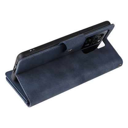 For Xiaomi 13T / 13T Pro / Redmi K60 Ultra Case Zipper Pocket PU Leather Phone Cover with Wrist Strap