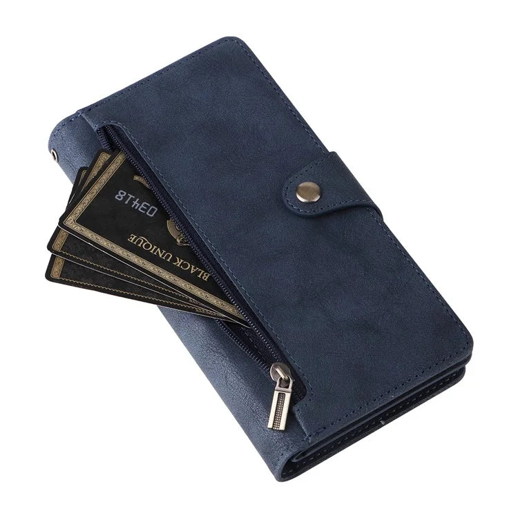 For Xiaomi 13T / 13T Pro / Redmi K60 Ultra Case Zipper Pocket PU Leather Phone Cover with Wrist Strap