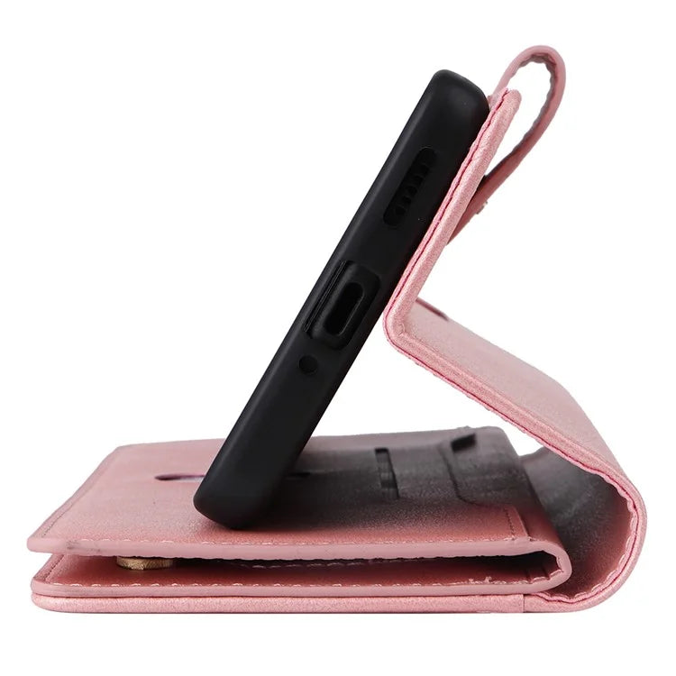 For Xiaomi 13T / 13T Pro / Redmi K60 Ultra Case Zipper Pocket PU Leather Phone Cover with Wrist Strap
