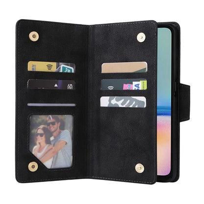For Samsung Galaxy A05s 4G Case Folio PU Leather Flip Phone Cover with 9 Card Slots Stand