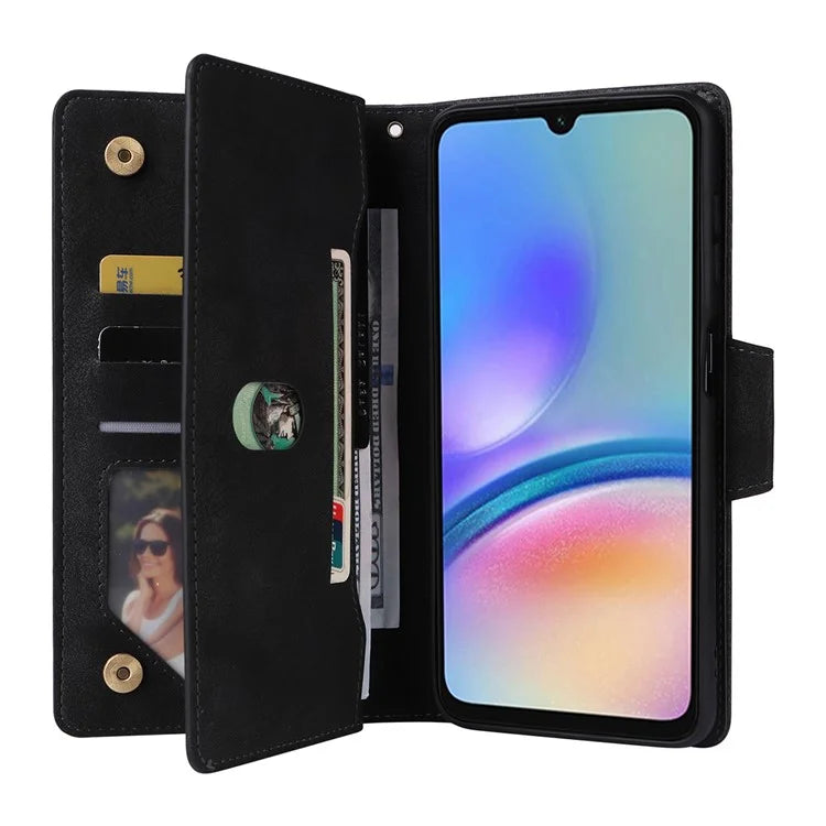 For Samsung Galaxy A05s 4G Case Folio PU Leather Flip Phone Cover with 9 Card Slots Stand