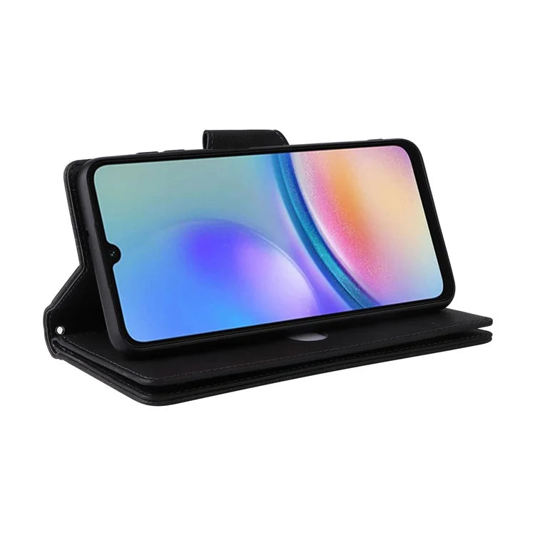 For Samsung Galaxy A05s 4G Case Folio PU Leather Flip Phone Cover with 9 Card Slots Stand