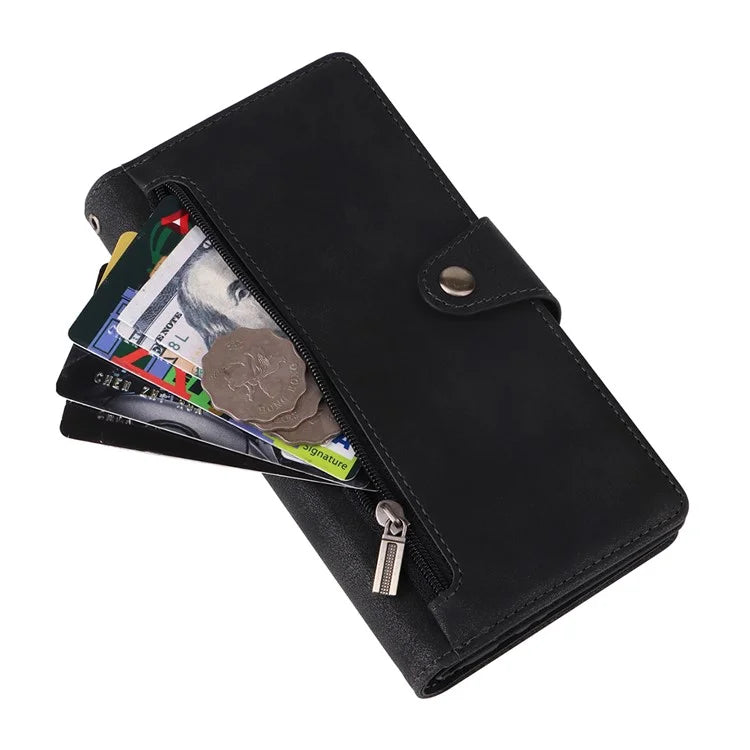 For Samsung Galaxy A05s 4G Case Folio PU Leather Flip Phone Cover with 9 Card Slots Stand