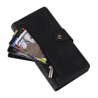 For Samsung Galaxy A05s 4G Case Folio PU Leather Flip Phone Cover with 9 Card Slots Stand