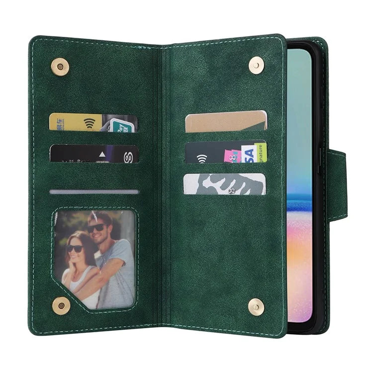 For Samsung Galaxy A05s 4G Case Folio PU Leather Flip Phone Cover with 9 Card Slots Stand