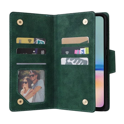 For Samsung Galaxy A05s 4G Case Folio PU Leather Flip Phone Cover with 9 Card Slots Stand
