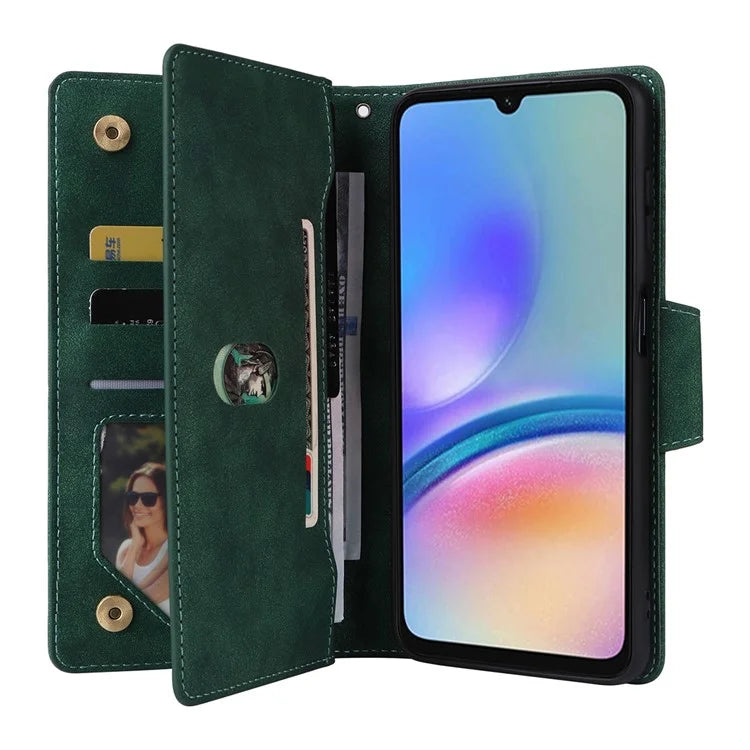 For Samsung Galaxy A05s 4G Case Folio PU Leather Flip Phone Cover with 9 Card Slots Stand