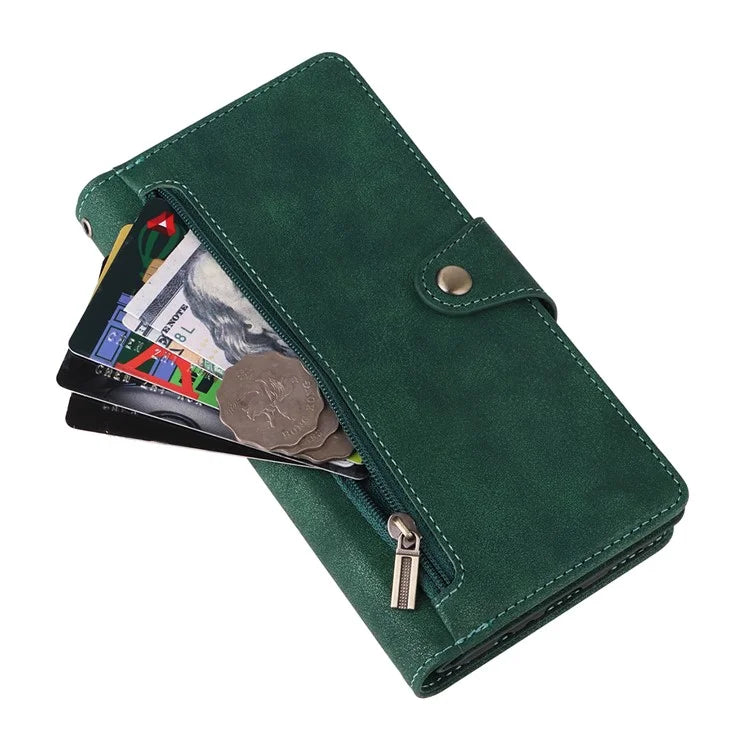 For Samsung Galaxy A05s 4G Case Folio PU Leather Flip Phone Cover with 9 Card Slots Stand