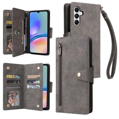 For Samsung Galaxy A05s 4G Case Folio PU Leather Flip Phone Cover with 9 Card Slots Stand