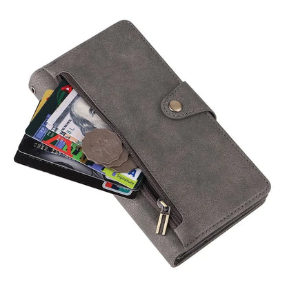 For Samsung Galaxy A05s 4G Case Folio PU Leather Flip Phone Cover with 9 Card Slots Stand