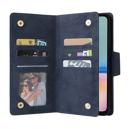 For Samsung Galaxy A05s 4G Case Folio PU Leather Flip Phone Cover with 9 Card Slots Stand
