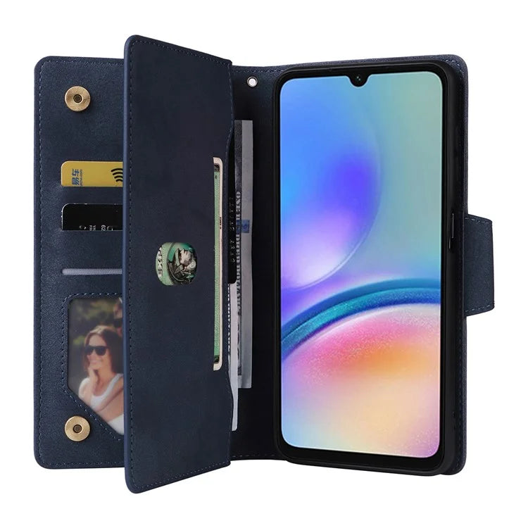 For Samsung Galaxy A05s 4G Case Folio PU Leather Flip Phone Cover with 9 Card Slots Stand