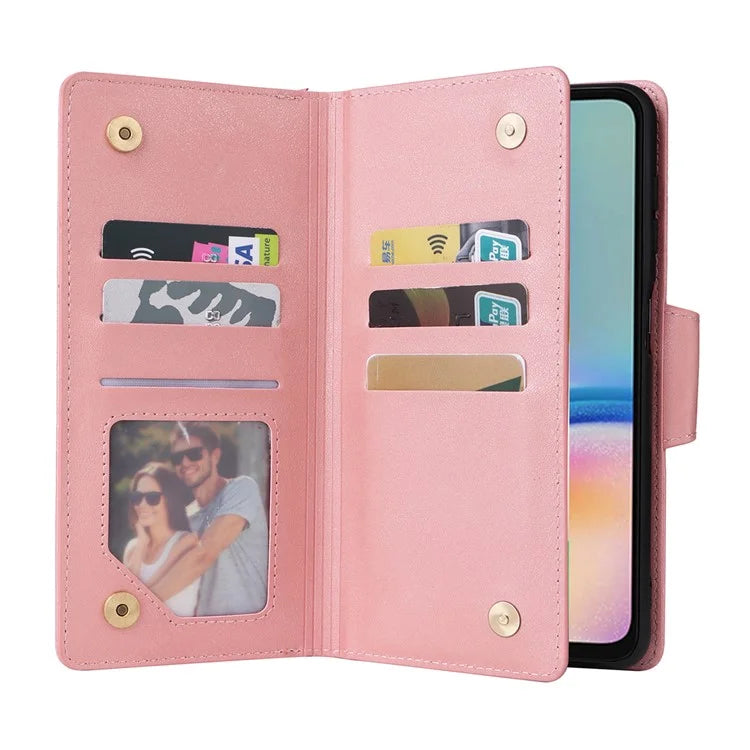 For Samsung Galaxy A05s 4G Case Folio PU Leather Flip Phone Cover with 9 Card Slots Stand