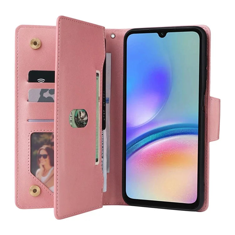 For Samsung Galaxy A05s 4G Case Folio PU Leather Flip Phone Cover with 9 Card Slots Stand