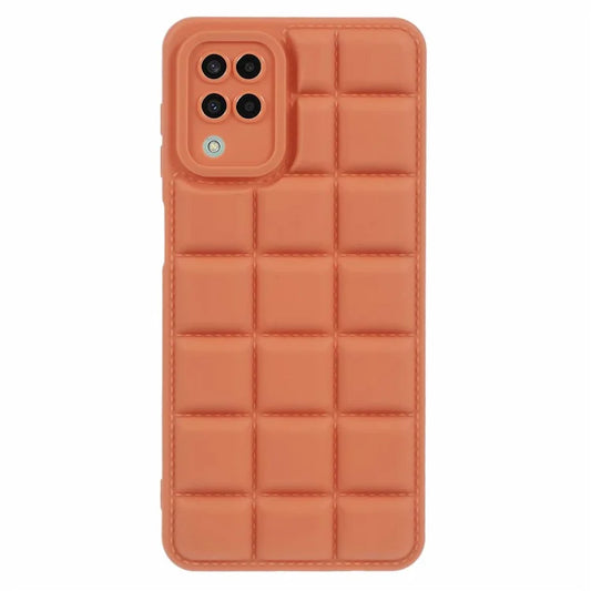 For Samsung Galaxy A12 / M12 / F12 Phone Case Down Jacket TPU Back Cover