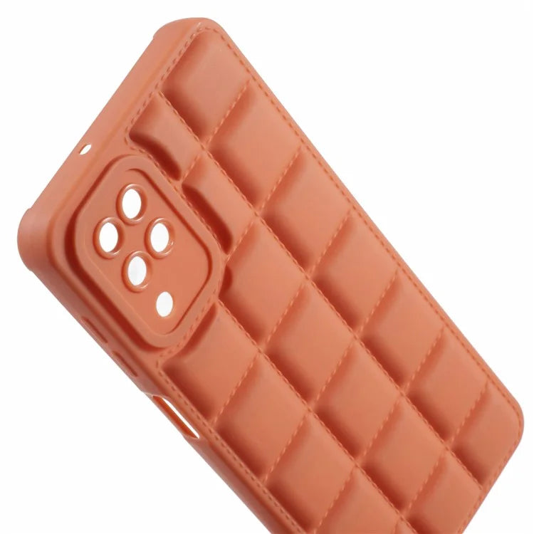 For Samsung Galaxy A12 / M12 / F12 Phone Case Down Jacket TPU Back Cover