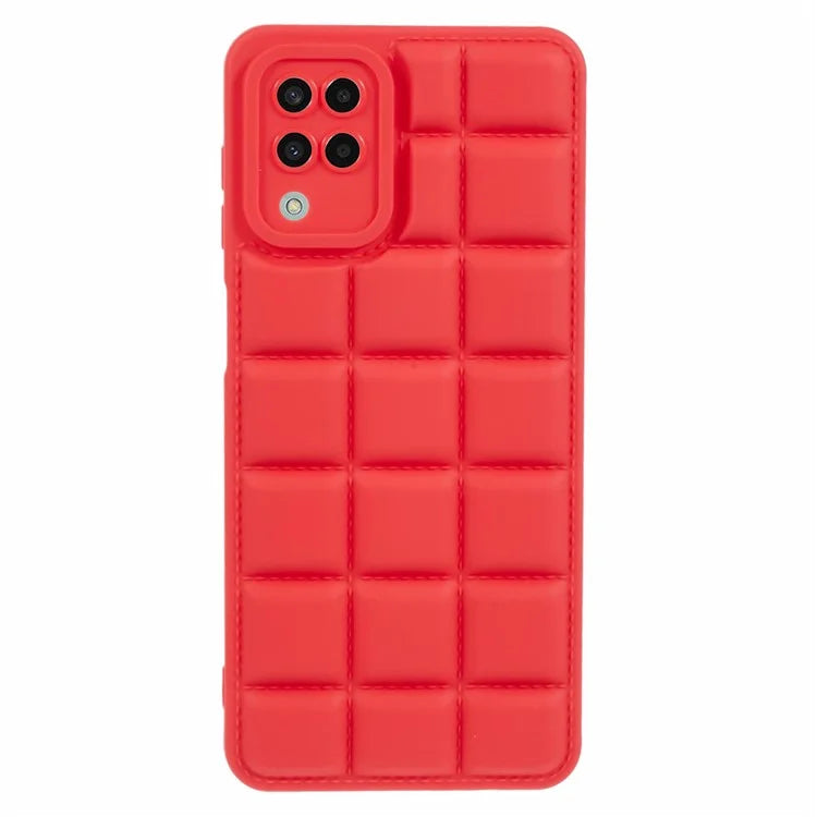 For Samsung Galaxy A12 / M12 / F12 Phone Case Down Jacket TPU Back Cover