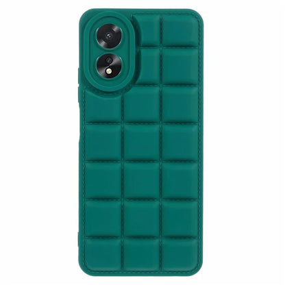 For Oppo A38 4G TPU Case Down Jacket Slim Phone Protectorish Green