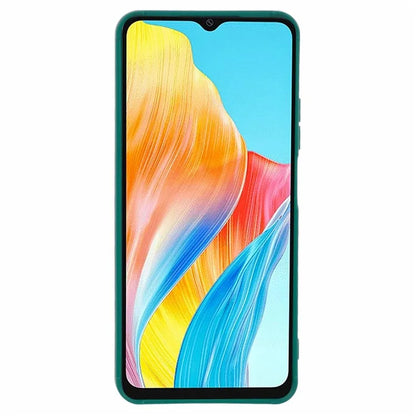 For Oppo A38 4G TPU Case Down Jacket Slim Phone Protectorish Green