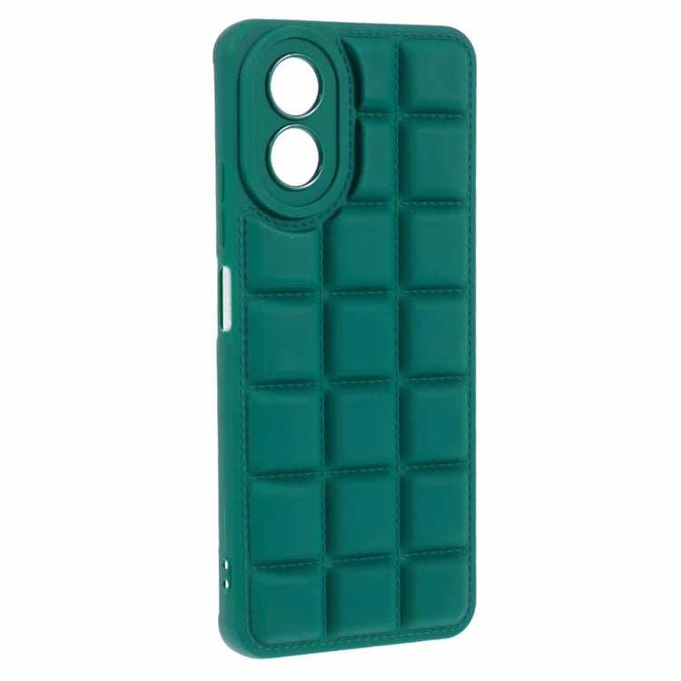 For Oppo A38 4G TPU Case Down Jacket Slim Phone Protectorish Green
