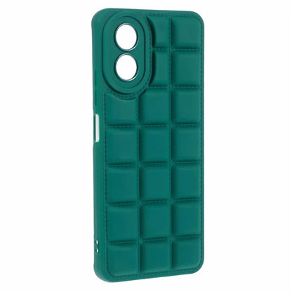 For Oppo A38 4G TPU Case Down Jacket Slim Phone Protectorish Green