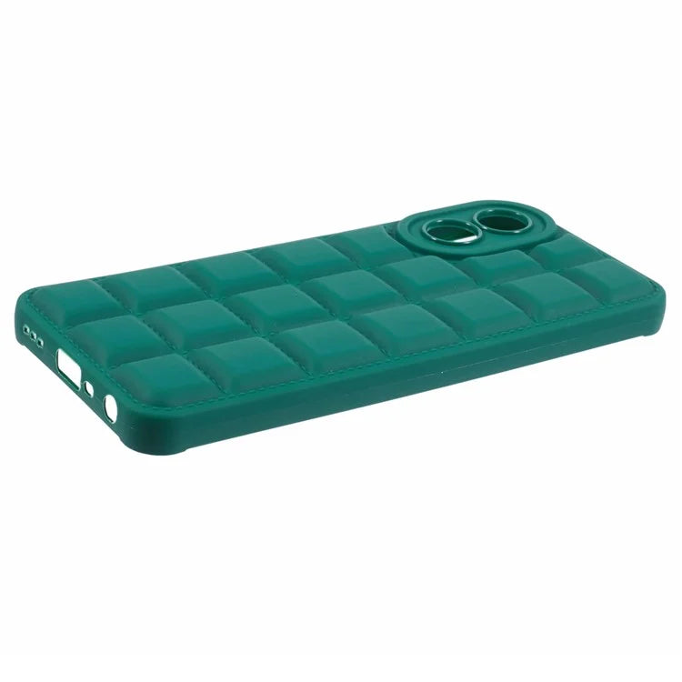 For Oppo A38 4G TPU Case Down Jacket Slim Phone Protectorish Green
