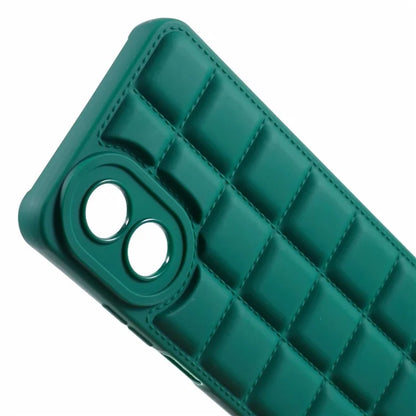 For Oppo A38 4G TPU Case Down Jacket Slim Phone Protectorish Green
