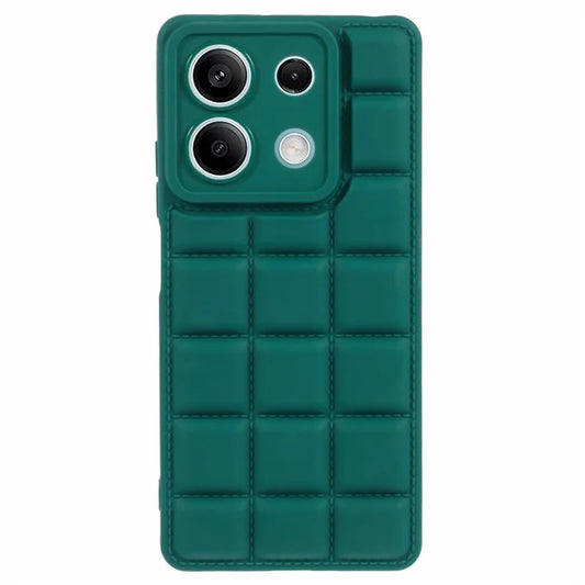 For Xiaomi Redmi Note 13 5G Cell Phone Case Down Jacket TPU Bump Proof Back Shellish Green