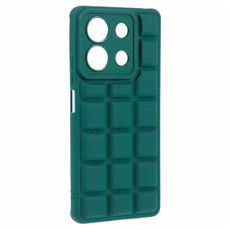 For Xiaomi Redmi Note 13 5G Cell Phone Case Down Jacket TPU Bump Proof Back Shellish Green