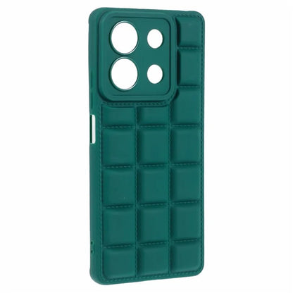 For Xiaomi Redmi Note 13 5G Cell Phone Case Down Jacket TPU Bump Proof Back Shellish Green