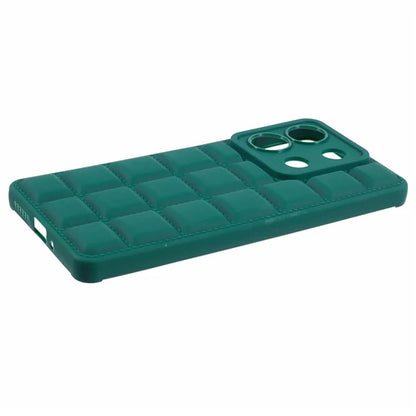 For Xiaomi Redmi Note 13 5G Cell Phone Case Down Jacket TPU Bump Proof Back Shellish Green