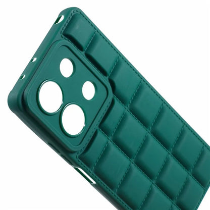 For Xiaomi Redmi Note 13 5G Cell Phone Case Down Jacket TPU Bump Proof Back Shellish Green